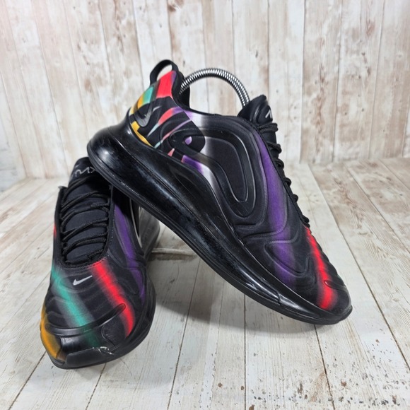 Nike Air Max 720 Multi Color Black Running Shoes Mens Size 7 AO924-023 - Picture 6 of 8
